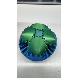 Gear Ball 3D Printed Spin Ball or Cube Fidget Toy,Gear Sphere Fidget Toy,Fidget Ball Gear Toy for Stress and Anxiety Relief, Stress Ball GearSphere Desk Toy for Adults & Kids(Blue Green)