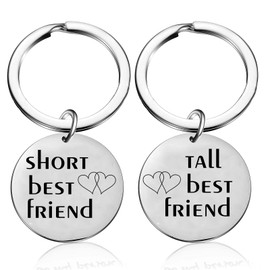 Nimteve 2 Pcs Bestie Gifts Friend Keychain Friendship Keychain Graduation Birthday Gifts For Bestie Matching Keychains For Friends