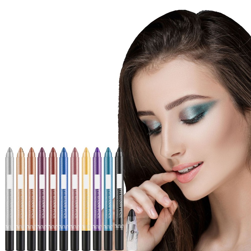 12 Color Eye Shadow Pen Glitter Eyeliner Eye Shadow Pencil