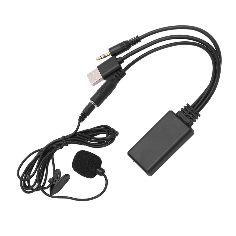 Car Aux Bluetooth 5.0 Adapter Audio Cable with Microphone Handsfree