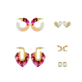 2025 Hot Selling 86 York Brand Simple and Fashion Brass Color Heart Hoop Earrings Light Luxury Diamond Earring for WomenColor: ERISG