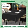 Kongdaoth Black 14 Pack 54 x 108 Inch Plastic Tablecloths,