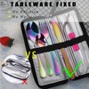VANDBAO Camping Utensils Set, Portable Travel Utensils with Case for