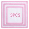 Zplontya Bound Needlepoint Canvas – 3 Pcs 18 Mesh Pink