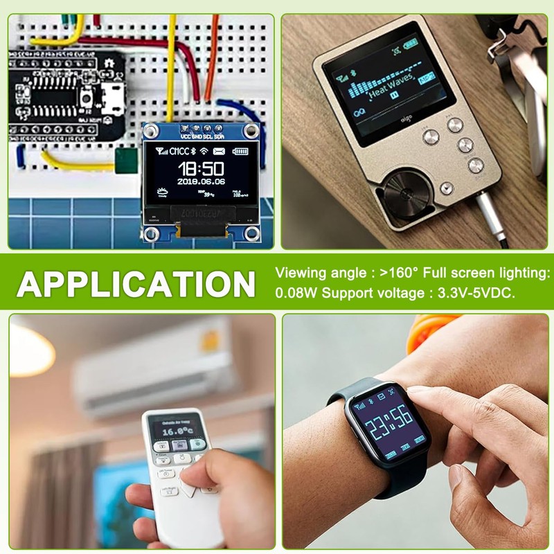 EPLZON 5 Pack 0.96 inch OLED IIC Display Module 128x64