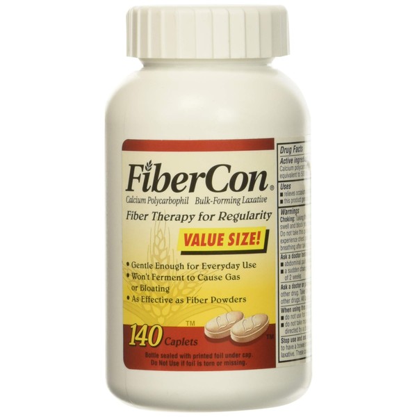 Fibercon Fiber Therapy For Regularity -- 140 Caplets