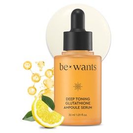 BE+WANTS Bewants Skin Brightening Glutathione Serum, Deep Toning Complex for Even Skin Tone C with Vitamin C & Niacinamide 50,000ppm 1.01 fl oz
