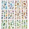 Dinosaur Glitter Tattoo Set, 12 Sheets Dino Temporary Glitter Tattoo,