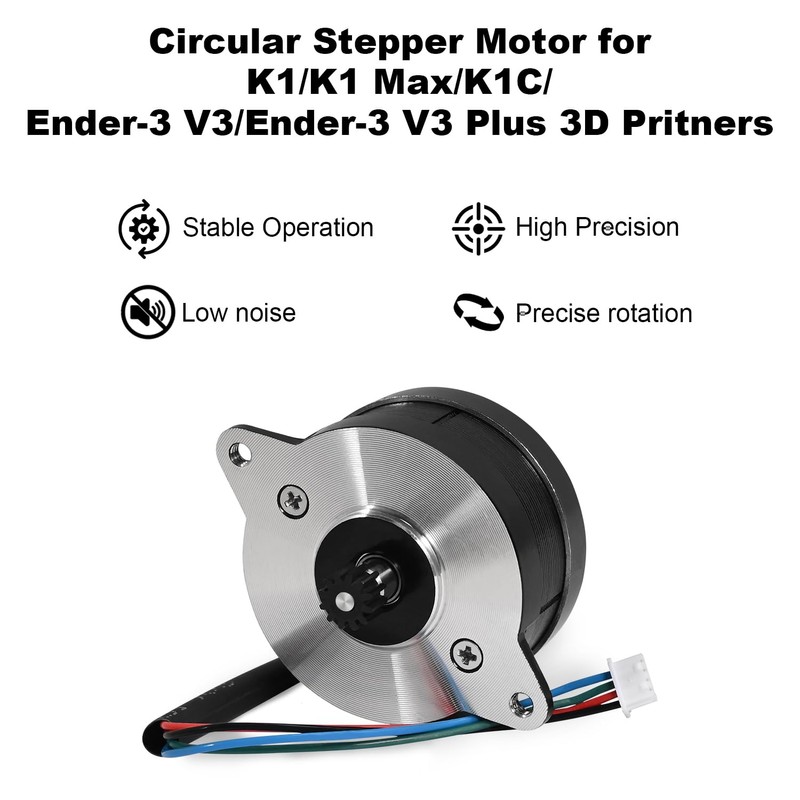 K1C Extruder Motor Low Noise Extrusion Circular Stepper Motor 0.8A