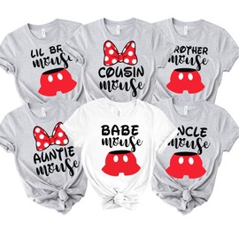 Mouse Family Vacation Shirts, Magic Kingdom Custom Matching Shirts, Family Trip Mama Papa Mouse Shirts BC256