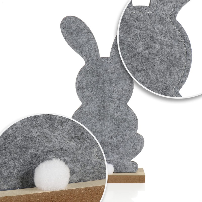 com-four® 4 x Decorative Stands for Easter, Cute Felt Easter