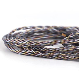 Linsoul Tripowin Zoe Upgraded Earphone Cable, in Ear Monitor Cable, 4-Core Pure Copper Silver-Plated Copper Gold-Plated 24AWG Litz Wire for Musician Audiophile(3.5mm, MMCX)