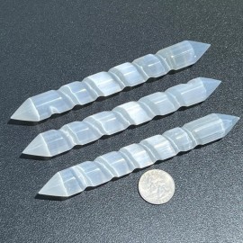 Selenite Crystal Spiral Wand Double Terminated Point Wholesale - 1 Piece
