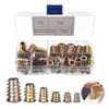 YIXISI 50 PCS Zinc Alloy Hex Socket Screw-in Nuts Kit,