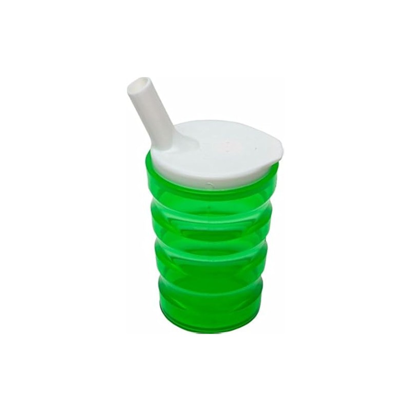 Pflegehome24® Drinking Cup – Leak-Proof – 1 Piece (Transparent Green)