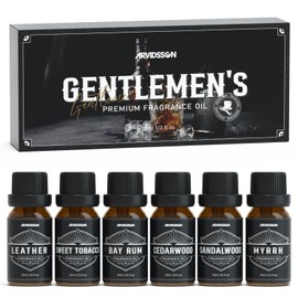 ARVIDSSON Essential Oils for Men, ARVIDSSON Masculine Essential Oils, Manly Fragrance Oils for Diffuser, Sandalwood, Cedarwood, Leather, Sweet Tobacco, Bay Rum, Myrrh, Gift for Men