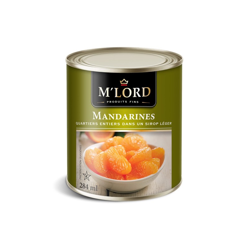 M' LORD - Segmentos de mandarina enteros, 284 ml