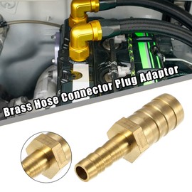 X AUTOHAUX 14mm - 8mm Straight Hose Mouth Straight Barbed Pipe Fitting Brass Hose Fitting Connector 2 Pcs