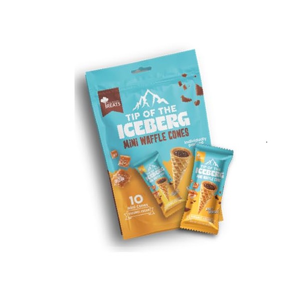 Culinary Treats Tip of the Iceburg Mini Waffle Cones, Caramel