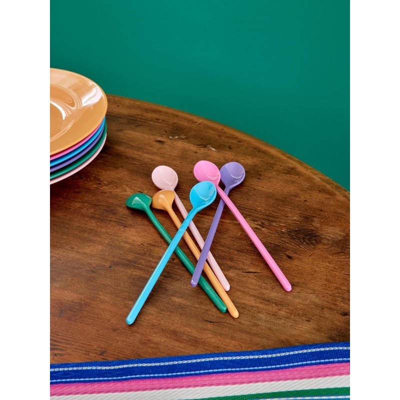 Rice Latte Spoons "La Joie De Vivre" Melamine Set of