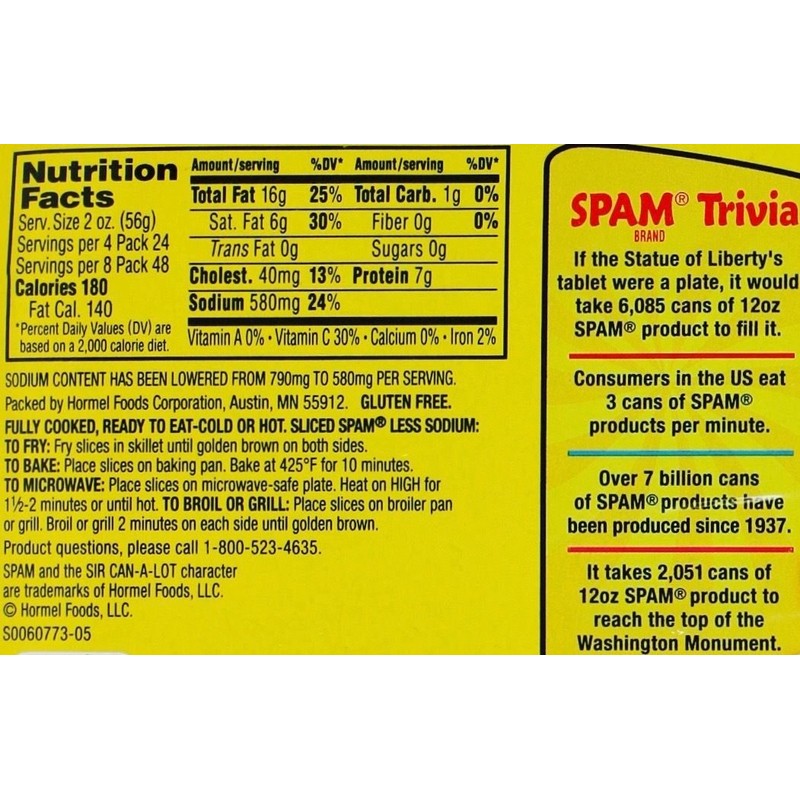 Spam with 25% Less Sodium - 2 Pack
