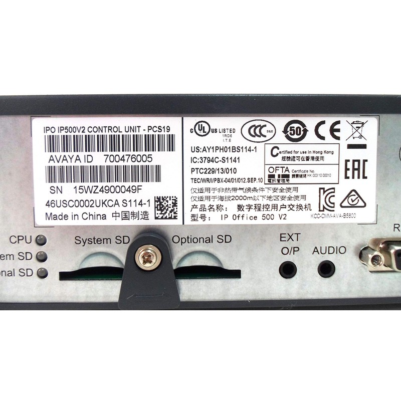 Avaya IP500 V2 Control Unit (700476005) (Renewed)