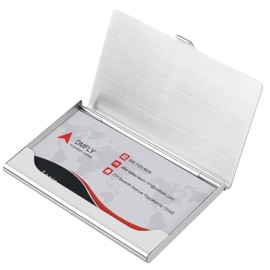 DMFLY Business Card Holder, Slim Business Card Case for Men & Women, Pocket Metal Card Case, Professional Stainless Steel Business Card Holders, Purse Name Card Holder, Buckle Style Shut