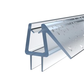 WITEN&NOCK 2 x 80 cm Shower Seals with Double Lip Replacement Seal for Shower Cubicle Sealing Profiles Shower Door Seal Glass Thickness 5-6 mm