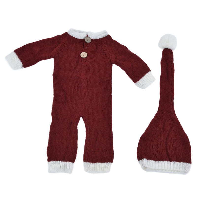 Breathable Baby Photography Photo Props Set Soft Mohair Jumpsuits Hat