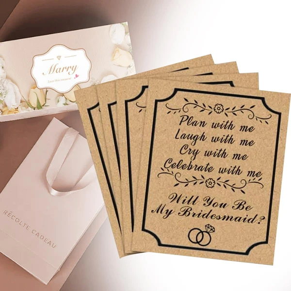 Will You Be My Bridesmaid,Bridesmaid Proposal Cards for Wedding,Set of
