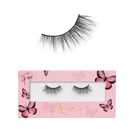 Lilly Lashes Butterfl'eyes Faux Mink Lashes, Half Lashes Natural Look & Feel, False & Reusable Eyelashes 20x, No Trimming + Easy to Apply, Round Style, Lash Glue not Included, 13mm (Fantasy)