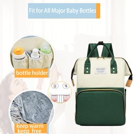 ONOODE 23L Multifunction Diaper Backpack Bag with Portable Changing Station Pad Mommy Diaper Backpack Bags–Large Capacity Featuring Bottle Pocket, Changing Pad, Stroller Clips, Comfortable Straps-Blue