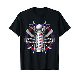 Funny Barber Gift For Men Barbershop Pole Tools Hairstylist T-Shirt