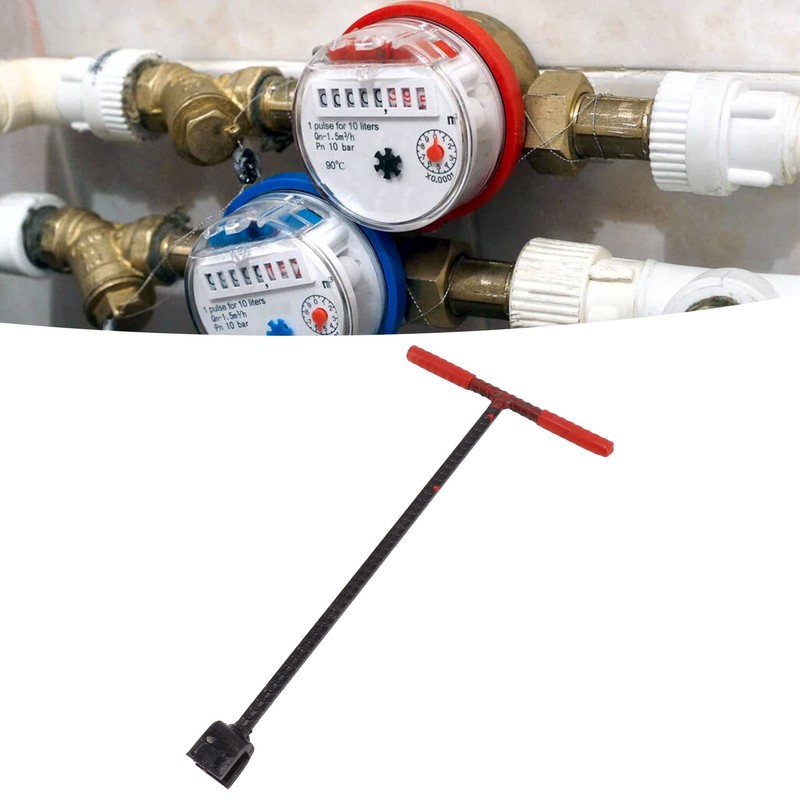 Jeanoko Water Meter Key Shut Off Tool, High Hardness Steel
