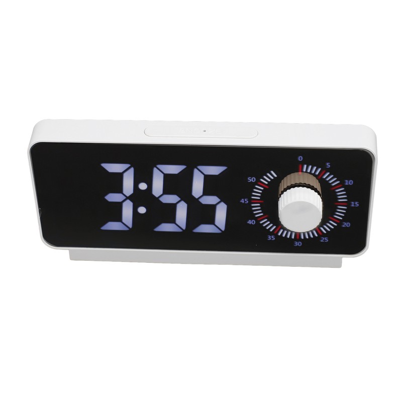 Digital Alarm Clock Rechargeable LED Mirror Alarm Clock -10°C‑50°C Temperature