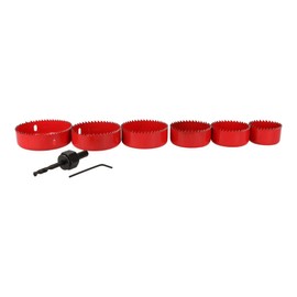 8pc Down Light Installers Kit Hole Cutter Saw Drill Arbor 50-86mm Circle Saws