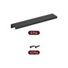 sourcing map Cabinet Finger Edge Pull, 6pcs 200mm/7.87 Aluminum Alloy