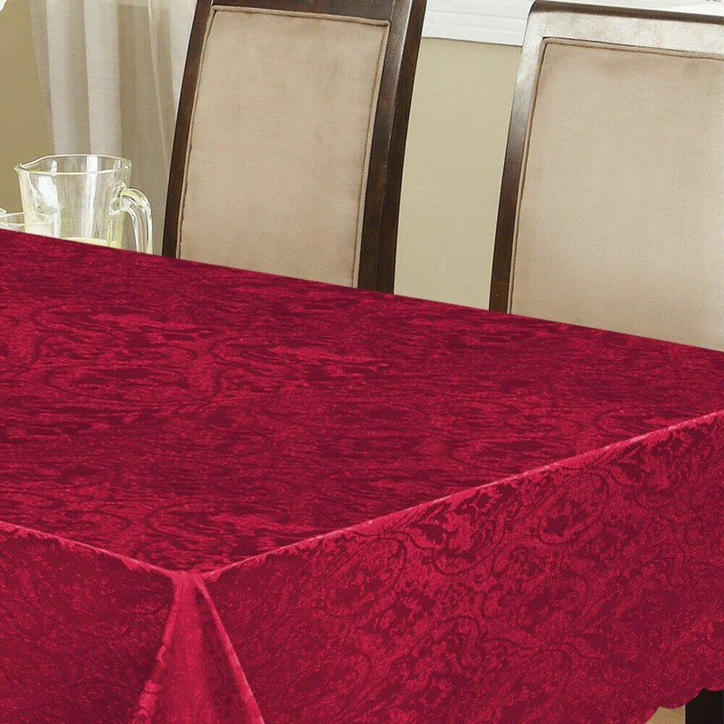 Classic Damask Printed Jacquard Tablecloth Washable Rectangle Round Runner Napkin