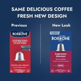 Caffè Borbone Espresso Intenso Aluminum Capsules Compatible with Nespresso Original Machines, Dark Roast, 100 Count