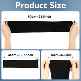 Yolev 2 Pairs Ice Silk Sleeves Sun Protection Sleeve Protectors Black UV Arm Protection Arm Sleeves Arm Warmers Summer with Thumb Holes Cooling Arm Warmers for Women Men Football Basketball Golf,