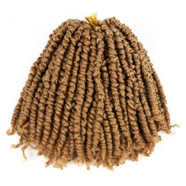 Umylar Passion Twist Hair 10 Inch 8 Packs Pre-twisted Passion Twist Crochet Hair For Black Women Pre-looped Short Passion Twist Bohemian Braids Synthetic Hair Extension (10 Inch (Pack of 8), 27#)