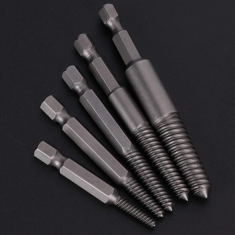Broken Screw Extractor Set, 5PCS Screw Extractor Easy out Drill