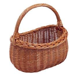 Backideen Shopping Basket Oval Brown D 34 cm x W 24 cm x H 20 cm