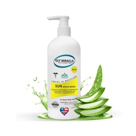 Gly Miracle SUN SPF30 Moisturizer: Hydrate and Protect Dry, Cracked Skin with Broad Spectrum UV Block - 16 Oz Apricot Breeze