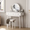 SogesHome Vanity Table Sets with Moveable Mirror and Padded Stool,