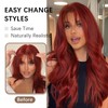 Clip in Hair Extensions 4PCS 20 Inch Copper Red Synthetic