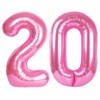 Number pink 20 globo