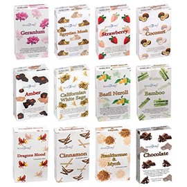 Stamford 37359 Exotic Variety Set Incense Cones-12 Packs x 15 Cones, Black, One Size