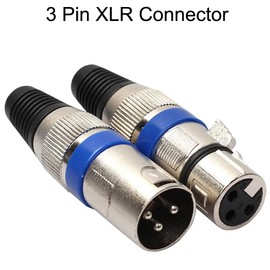 Greluma 6 Pairs of 3-Pin XLR Solder Plugs - 6 Male and 6 Sockets Cable Connector Microphone Audio Jack Made of Zinc Alloy for High Conductivity