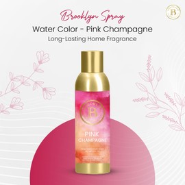 Brooklyn Fragrance Co. Water Color Room Spray – Premium Pink Champagne Air Freshener -Long lasting home Fragrance Spray for Bathroom, office & small spaces- 6 Fl oz.